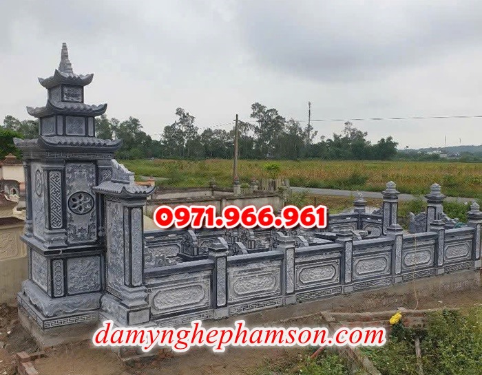lan can bằng đá tự nhiên nguyên khối nhà thờ họ hay từ đường, lan can đá xanh rêu cho khu lăng mộ gia đình, nghĩa trang, khu lịch tâm linh, lan can khu biệt thự sân vườn được chạm khắc hoa văn tinh xảo theo yêu cầu, lan can tường rào đá phong thủy, trấn trạch, cao cấp, bền đẹp, giá rẻ cho khách hàng