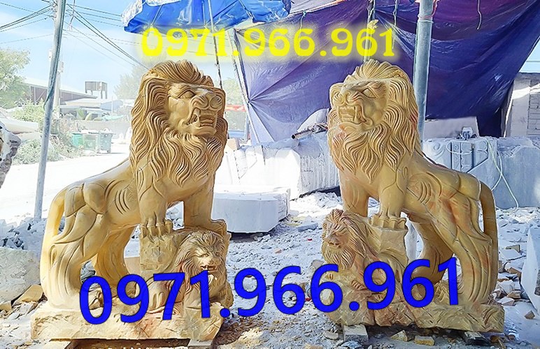 mẫu sư tử đá tự nhiên nguyên khối phong thủy trước cổng, sư bằng đá trắng canh cổng, trấn trạch, sư tử đá xanh trước cổng nhà thờ họ, trấn yểm, sư tử đá vàng canh cổng trước biệt thự cao cấp, sư tử bằng đá được điêu khắc tinh sảo theo yêu cầu khách hàng 