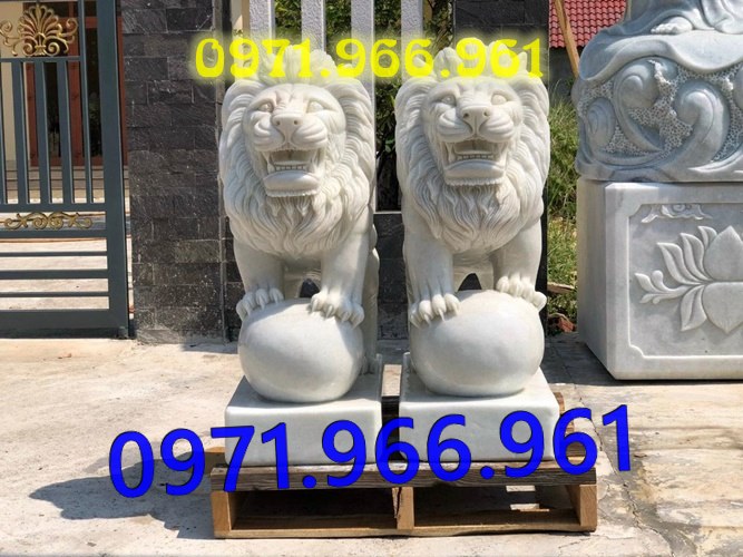 mẫu sư tử đá tự nhiên nguyên khối phong thủy trước cổng, sư bằng đá trắng canh cổng, trấn trạch, sư tử đá xanh trước cổng nhà thờ họ, trấn yểm, sư tử đá vàng canh cổng trước biệt thự cao cấp, sư tử bằng đá được điêu khắc tinh sảo theo yêu cầu khách hàng 