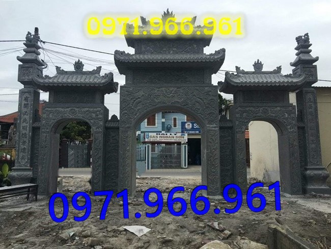 mẫu cổng đá xanh tự nhiên nguyên khối, cổng đá trước nhà thờ từ đường dòng họ, cổng đá tam quan đình làng khu tâm linh chùa, cổng đá hợp phong thủy khu lăng mộ gia đình, cổng đá nhà cổ khu biệt thự theo khách hàng 