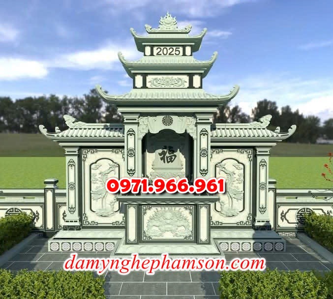 mẫu nghĩa trang nhà mồ cho khu lăng mộ dòng họ, gia đình bằng đá xanh rêu, xanh đen đẹp nhất hiện nay, khu nghĩa trang bằng đá tự nhiên nguyên khối chất lượng cao, khu nghĩa trang nhà mồ đá phong thủy chuẩn tâm linh được chạm khắc hoa văn tinh xảo theo yêu cầu khách hàng