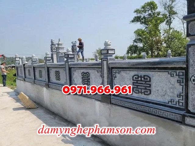 lan can tường rao đá tự nhiên nguyên khối giá rẻ