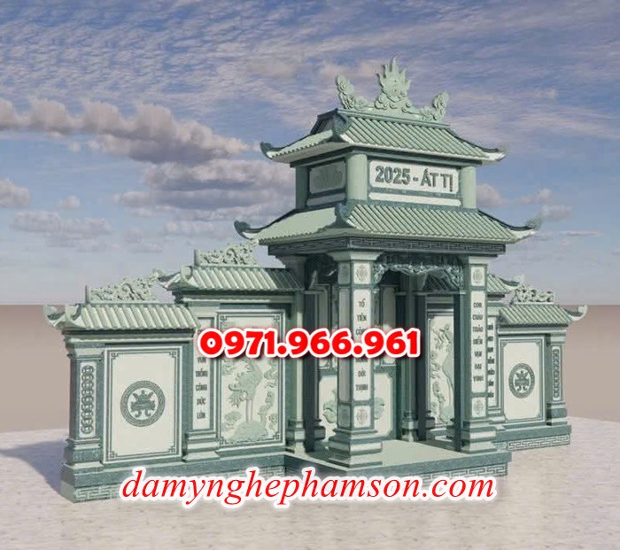 mẫu lăng thờ đá tự nhiên nguyên khối đẹp cho gia tộc