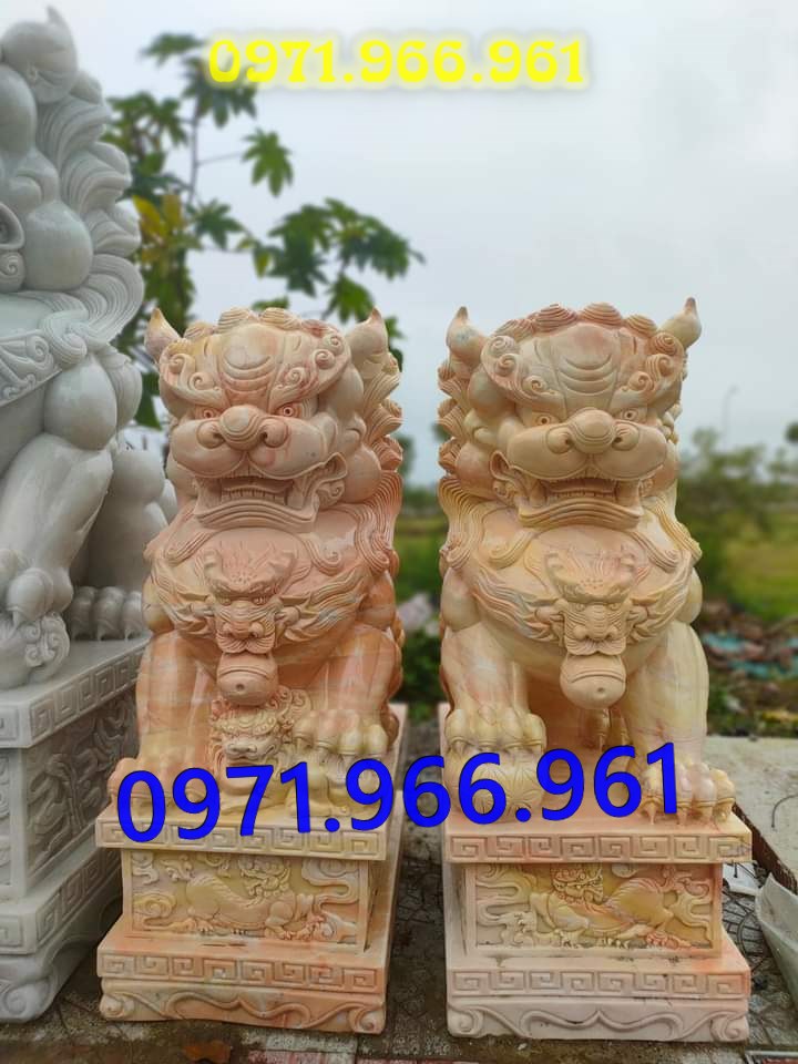 mẫu kỳ lân đá phong thủy canh cổng, kỳ lân đá tự nhiên nguyên khối trấn yểm trước nhà, kỳ lân đá cẩm thạch trước nhà thờ họ, kỳ lân đá biệt thự mang lại tài lộc may mắn cho gia chủ, kỳ lân đá được điêu khắc chạm trổ tinh sảo theo nhu cầu khách hàng