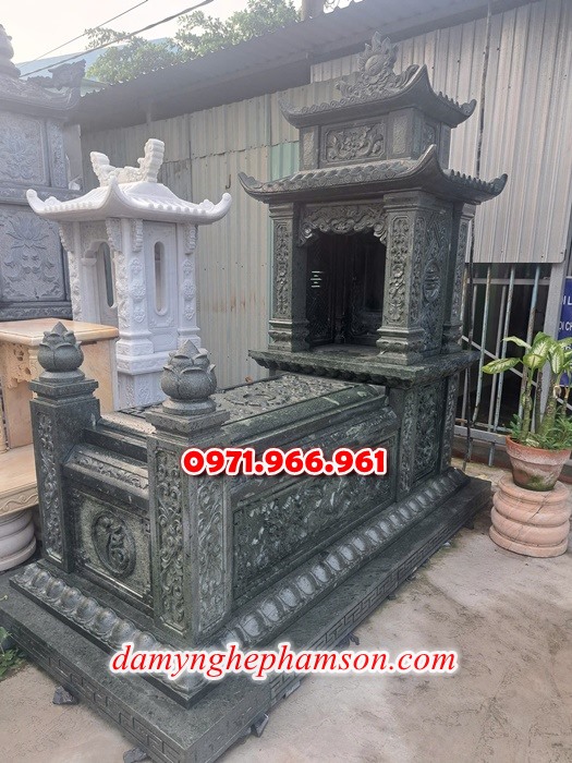 mẫu mộ đá đơn giản nguyên khối, ông bà, cha mẹ, một mái, hai mái, ba mái, mộ đá đơn cao cấp được chạm chổ hao văn tinh xảo theo nhu cầu khách hàng, mộ đơn bằng đá xanh rêu chuẩn phong thủy cho gia đình, mộ đơn không mái bằng đá nhập khẩu cao cấp bền đẹp theo thời gian