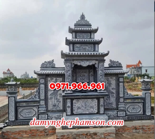 mẫu lăng thờ cho khu lăng mộ gia đình đá tự nhiên nguyên khối đẹp, lăng thờ đá phong thủy cho dòng họ cao cấp, lăng thờ được chạm khắc hoa văn tinh xảo tạo lên sự trang nghiêm cho gia đình, chuyên tư vấn và thiết kế lăng thờ bằng đá theo yêu cầu khách hàng
