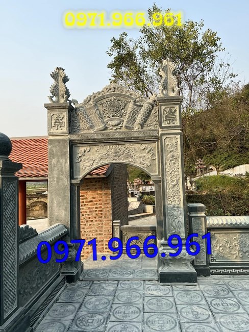 mẫu cổng đá xanh tự nhiên nguyên khối, cổng đá trước nhà thờ từ đường dòng họ, cổng đá tam quan đình làng khu tâm linh chùa, cổng đá hợp phong thủy khu lăng mộ gia đình, cổng đá nhà cổ khu biệt thự theo khách hàng