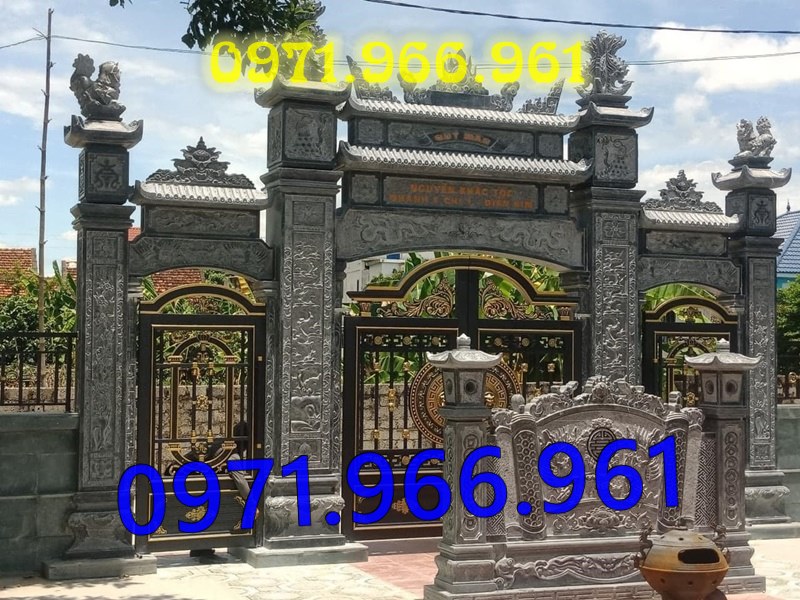 mẫu cổng đá xanh tự nhiên nguyên khối, cổng đá trước nhà thờ từ đường dòng họ, cổng đá tam quan đình làng khu tâm linh chùa, cổng đá hợp phong thủy khu lăng mộ gia đình, cổng đá nhà cổ khu biệt thự theo khách hàng