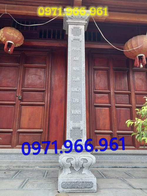 mẫu cột đá tự nhiên nguyên khối trước hiên nhà gia đình, nhà thờ, cột đá xanh đen phong thủy trước nhà thờ dòng họ, cột đá nhà gỗ chạm khắc hoa văn tinh sảo, cột đá đồng trụ, sân vườn, cột đá đình chùa bền vững cho khách hàng