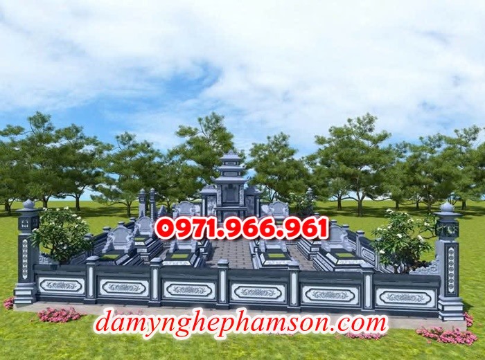 mẫu nghĩa trang nhà mồ cho khu lăng mộ dòng họ, gia đình bằng đá xanh rêu, xanh đen đẹp nhất hiện nay, khu nghĩa trang bằng đá tự nhiên nguyên khối chất lượng cao, khu nghĩa trang nhà mồ đá phong thủy chuẩn tâm linh được chạm khắc hoa văn tinh xảo theo yêu cầu khách hàng
