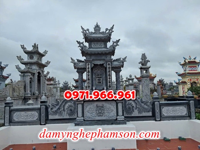 mẫu nghĩa trang nhà mồ cho khu lăng mộ dòng họ, gia đình bằng đá xanh rêu, xanh đen đẹp nhất hiện nay, khu nghĩa trang bằng đá tự nhiên nguyên khối chất lượng cao, khu nghĩa trang nhà mồ đá phong thủy chuẩn tâm linh được chạm khắc hoa văn tinh xảo theo yêu cầu khách hàng