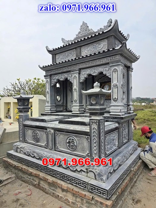 mẫu mộ đôi bằng đá tự nhiên nguyên khối để tro cốt ông bà hay cha mẹ cao cấp, mộ đôi cải táng, hỏa táng bằng đá xanh ấn độ nhập khẩu, mẫu mộ đôi vợ chồng được chạm khắc hoa văn tinh xảo bền đẹp, mẫu mộ đôi bằng đá đẹp hợp phong thủy theo yêu cầu khách hàng
