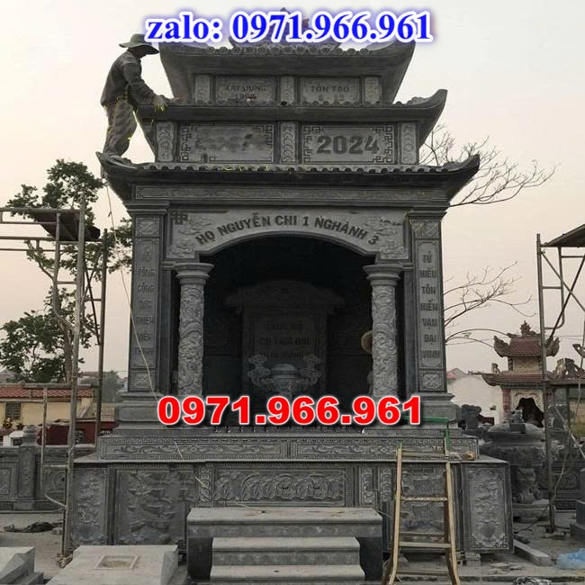 mẫu lăng thờ cho khu lăng mộ gia đình đá tự nhiên nguyên khối đẹp, lăng thờ đá phong thủy cho dòng họ cao cấp, lăng thờ được chạm khắc hoa văn tinh xảo tạo lên sự trang nghiêm cho gia đình, chuyên tư vấn và thiết kế lăng thờ bằng đá theo yêu cầu khách hàng