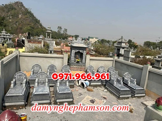 mẫu nghĩa trang nhà mồ cho khu lăng mộ dòng họ, gia đình bằng đá xanh rêu, xanh đen đẹp nhất hiện nay, khu nghĩa trang bằng đá tự nhiên nguyên khối chất lượng cao, khu nghĩa trang nhà mồ đá phong thủy chuẩn tâm linh được chạm khắc hoa văn tinh xảo theo yêu cầu khách hàng
