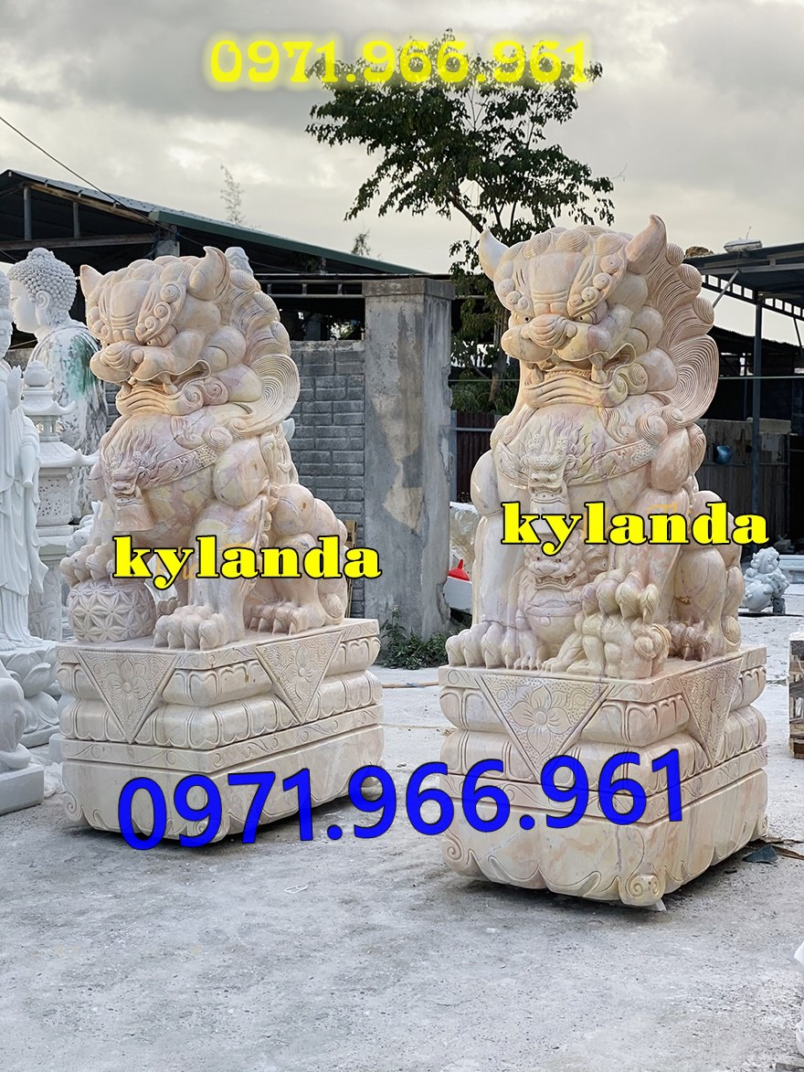 mẫu kỳ lân đá phong thủy canh cổng, kỳ lân đá tự nhiên nguyên khối trấn yểm trước nhà, kỳ lân đá cẩm thạch trước nhà thờ họ, kỳ lân đá biệt thự mang lại tài lộc may mắn cho gia chủ, kỳ lân đá được điêu khắc chạm trổ tinh sảo theo nhu cầu khách hàng