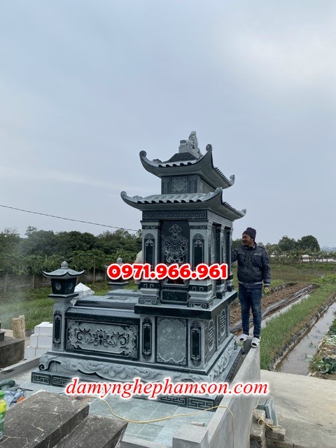 mẫu mộ đá đơn giản nguyên khối, ông bà, cha mẹ, một mái, hai mái, ba mái, mộ đá đơn cao cấp được chạm chổ hao văn tinh xảo theo nhu cầu khách hàng, mộ đơn bằng đá xanh rêu chuẩn phong thủy cho gia đình, mộ đơn không mái bằng đá nhập khẩu cao cấp bền đẹp theo thời gian