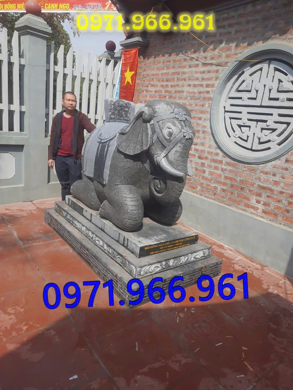 voi bằng đá tự nhiên nguyên khối canh cổng phong thủy trước nhà, voi đá sân vườn, trang trí khu biệt thự, voi đá nhà thờ họ, trấn trạch khu lăng mộ, voi đá phong thủy mang tài lộc, thịnh vượng, bình an, voi đá đặt trước cửa công ty, trang trí trong các công trình tâm linh