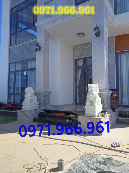 mẫu kỳ lân đá phong thủy canh cổng, kỳ lân đá tự nhiên nguyên khối trấn yểm trước nhà, kỳ lân đá cẩm thạch trước nhà thờ họ, kỳ lân đá biệt thự mang lại tài lộc may mắn cho gia chủ, kỳ lân đá được điêu khắc chạm trổ tinh sảo theo nhu cầu khách hàng