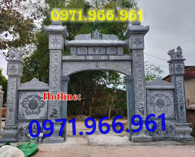 mẫu cổng đá xanh tự nhiên nguyên khối, cổng đá trước nhà thờ từ đường dòng họ, cổng đá tam quan đình làng khu tâm linh chùa, cổng đá hợp phong thủy khu lăng mộ gia đình, cổng đá nhà cổ khu biệt thự theo khách hàng 