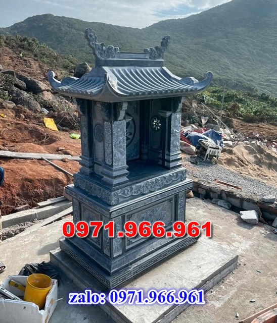 am thờ tro cốt bằng đá tự nhiên nguyên khối ngoài tời phong thủy cho gia đình, am thờ tro cốt đá xanh nhập khẩu cao cấp kích thước chuẩn, am thờ tro cốt bằng đá chạm khắc hoa văn đẹp, chất liệu đá theo yêu cầu của khách hàng