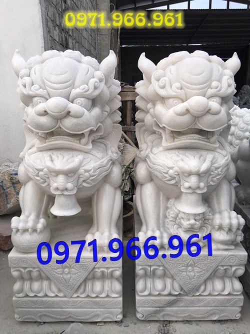 mẫu kỳ lân đá phong thủy canh cổng, kỳ lân đá tự nhiên nguyên khối trấn yểm trước nhà, kỳ lân đá cẩm thạch trước nhà thờ họ, kỳ lân đá biệt thự mang lại tài lộc may mắn cho gia chủ, kỳ lân đá được điêu khắc chạm trổ tinh sảo theo nhu cầu khách hàng