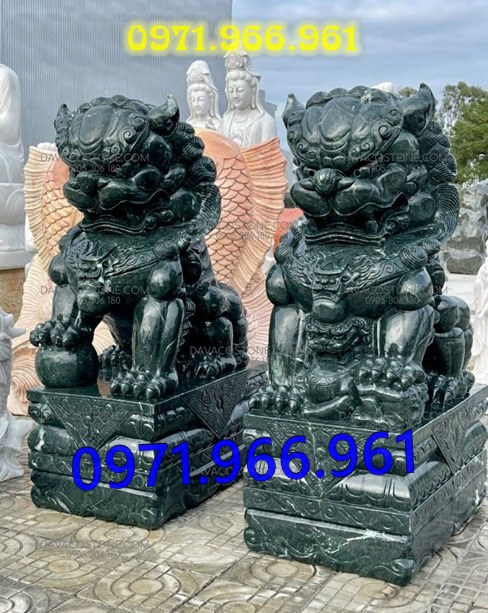 mẫu kỳ lân đá phong thủy canh cổng, kỳ lân đá tự nhiên nguyên khối trấn yểm trước nhà, kỳ lân đá cẩm thạch trước nhà thờ họ, kỳ lân đá biệt thự mang lại tài lộc may mắn cho gia chủ, kỳ lân đá được điêu khắc chạm trổ tinh sảo theo nhu cầu khách hàng