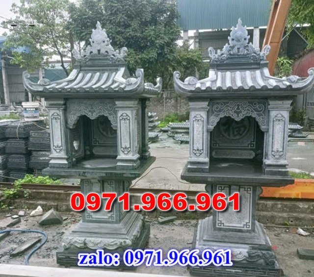 am thờ tro cốt bằng đá tự nhiên nguyên khối ngoài tời phong thủy cho gia đình, am thờ tro cốt đá xanh nhập khẩu cao cấp kích thước chuẩn, am thờ tro cốt bằng đá chạm khắc hoa văn đẹp, chất liệu đá theo yêu cầu của khách hàng