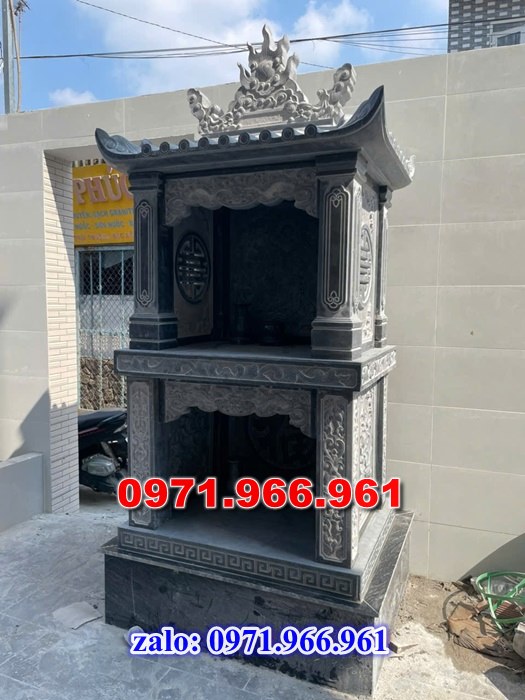 mẫu bàn thờ thiên bằng đá đẹp ngoài trời trước nhà hợp phong thủy, bàn thờ thiên đá xanh nguyên khối trong sân vườn, biệt thự, bàn thờ thiên chạm khắc hoa văn đẹp chuẩn phong thủy trước nhà thờ dòng họ, bàn thờ thiên là nét tâm linh, hút tài lộc cho gia chủ
