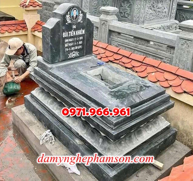 mẫu mộ đá đơn giản nguyên khối, ông bà, cha mẹ, một mái, hai mái, ba mái, mộ đá đơn cao cấp được chạm chổ hao văn tinh xảo theo nhu cầu khách hàng, mộ đơn bằng đá xanh rêu chuẩn phong thủy cho gia đình, mộ đơn không mái bằng đá nhập khẩu cao cấp bền đẹp theo thời gian