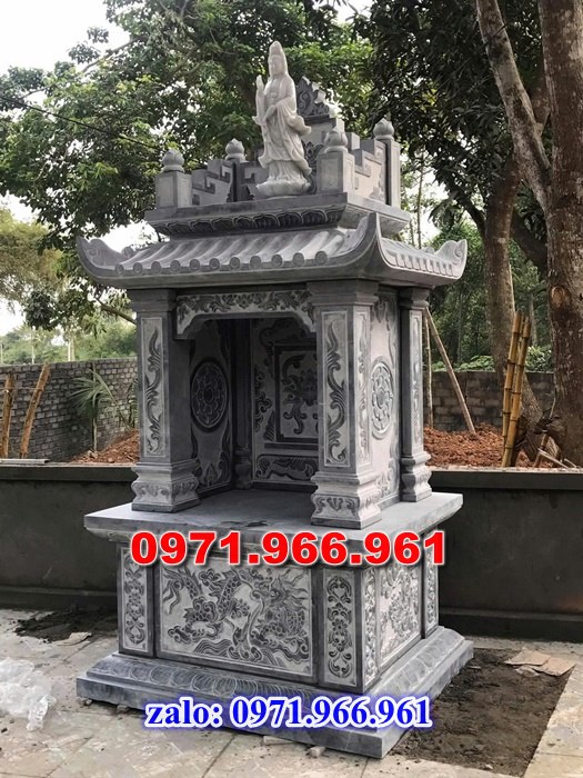 am thờ tro cốt bằng đá tự nhiên nguyên khối ngoài tời phong thủy cho gia đình, am thờ tro cốt đá xanh nhập khẩu cao cấp kích thước chuẩn, am thờ tro cốt bằng đá chạm khắc hoa văn đẹp, chất liệu đá theo yêu cầu của khách hàng