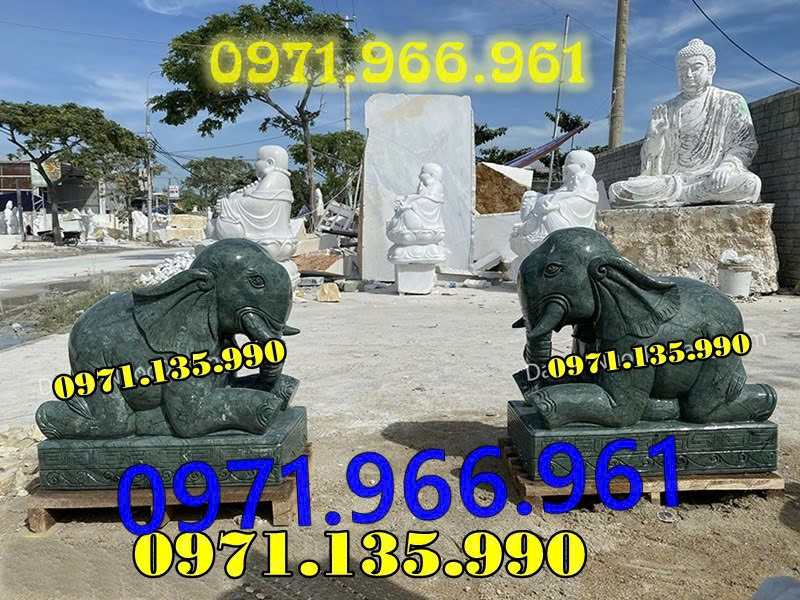 voi bằng đá tự nhiên nguyên khối canh cổng phong thủy trước nhà, voi đá sân vườn, trang trí khu biệt thự, voi đá nhà thờ họ, trấn trạch khu lăng mộ, voi đá phong thủy mang tài lộc, thịnh vượng, bình an, voi đá đặt trước cửa công ty, trang trí trong các công trình tâm linh