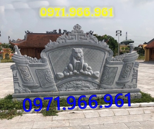 cuốn thư hay còn gọi bức bình phong trấn trạch bằng đá tự nhiên nguyên khối được đặt trong sân nhà thờ họ,bức cuốn thư chạm rồng phượng trước khu tâm linh đình làng, bức bình phong phong thủy đá xanh rêu trước khu lăng mộ gia đình đẹp, chuyên thiết kế cuốn thư bình phong theo yêu cầu khách hàng