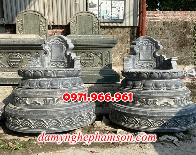 mẫu mộ tròn bằng đá nguyên khối cao cấp cho phần mộ tổ tiên, mộ tròn bằng đá xanh rêu được ưu chuộng nhất hiện nay cho phần mộ gia đình, mộ tròn bằng đá cao cấp chạm khắc hoa văn tinh xảo theo yêu cầu, mộ tròn bằng đá đẹp chuẩn kích thước phong thủy cho ông bà,cha mẹ cao cấp