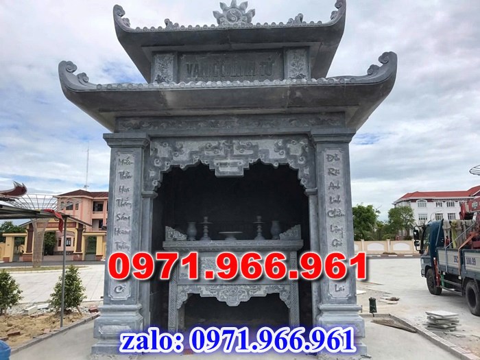 miếu thờ bằng đá tự nhiên nguyên khối thờ thần linh ngoài trời trước nhà, miếu thờ sân vườn phong thủy, trấn trạch, các công trình tâm linh, miếu thờ trước dòng họ gia đình bằng đá xanh ninh bình, miếu thờ được điêu khắc hoa văn tinh sảo theo nhu cầu khách hàng 