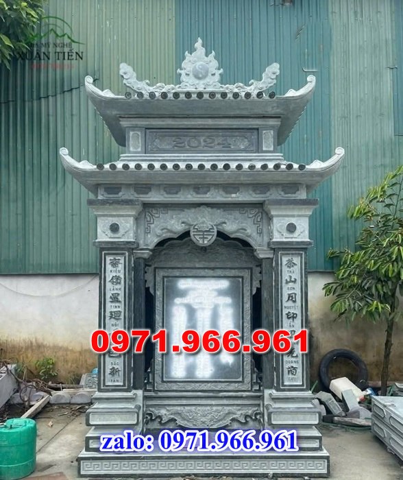 am thờ tro cốt bằng đá tự nhiên nguyên khối ngoài tời phong thủy cho gia đình, am thờ tro cốt đá xanh nhập khẩu cao cấp kích thước chuẩn, am thờ tro cốt bằng đá chạm khắc hoa văn đẹp, chất liệu đá theo yêu cầu của khách hàng