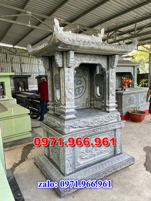 miếu thờ bằng đá tự nhiên nguyên khối thờ thần linh ngoài trời trước nhà, miếu thờ sân vườn phong thủy, trấn trạch, các công trình tâm linh, miếu thờ trước dòng họ gia đình bằng đá xanh ninh bình, miếu thờ được điêu khắc hoa văn tinh sảo theo nhu cầu khách hàng 