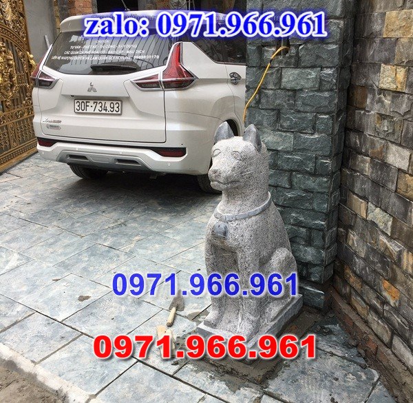 chó đá phong thủy trước nhà, chó đá trấn trạch lăng mộ nhà thờ, chó đá nguyên khối chạm điêu khắc, tượng chó đá cổ trước chùa từ đường miếu,  ngoài chùa, cửa đình, nhà thờ dòng họ gia đình, linh thiêng, được điêu khắc tinh sảo, bằng đá xanh ninh bình, đá thanh hóa, đá trắng, đá vàng, đá thạch anh, đá granite, theo yêu cầu của khách hàng