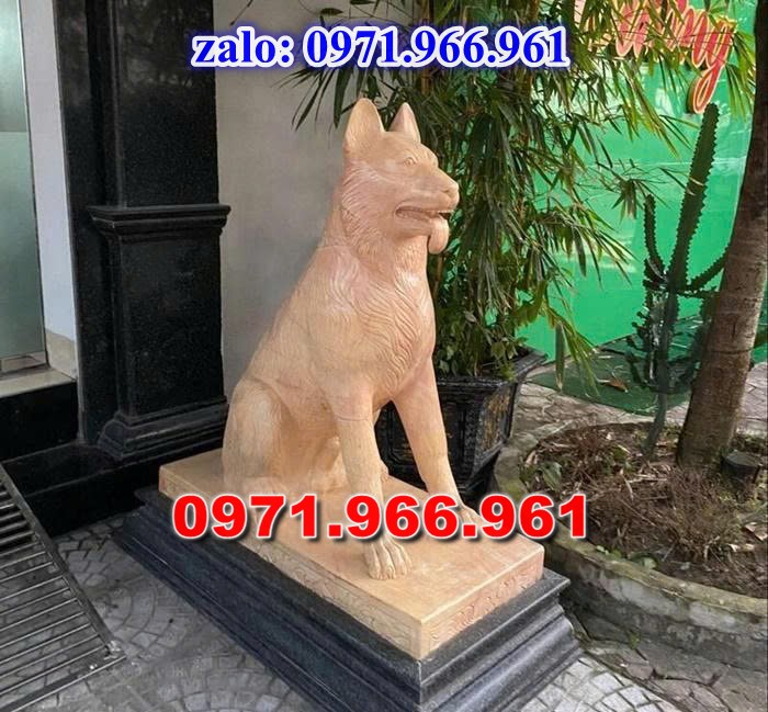 chó đá phong thủy trước nhà, chó đá trấn trạch lăng mộ nhà thờ, chó đá nguyên khối chạm điêu khắc, tượng chó đá cổ trước chùa từ đường miếu,  ngoài chùa, cửa đình, nhà thờ dòng họ gia đình, linh thiêng, được điêu khắc tinh sảo, bằng đá xanh ninh bình, đá thanh hóa, đá trắng, đá vàng, đá thạch anh, đá granite, theo yêu cầu của khách hàng