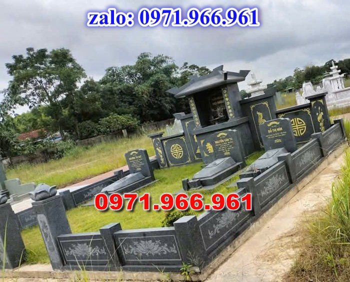 mẫu nghĩa trang nhà mồ cho khu lăng mộ dòng họ, gia đình bằng đá xanh rêu, xanh đen đẹp nhất hiện nay, khu nghĩa trang bằng đá tự nhiên nguyên khối chất lượng cao, khu nghĩa trang nhà mồ đá phong thủy chuẩn tâm linh được chạm khắc hoa văn tinh xảo theo yêu cầu khách hàng